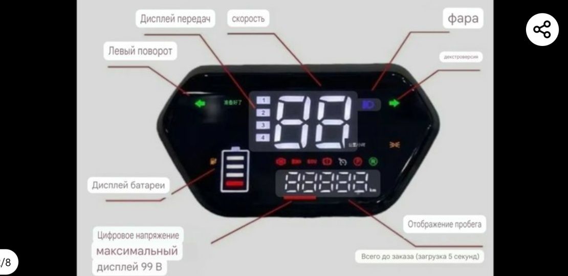 Универсальний Водонепроницаемый мото спидометр