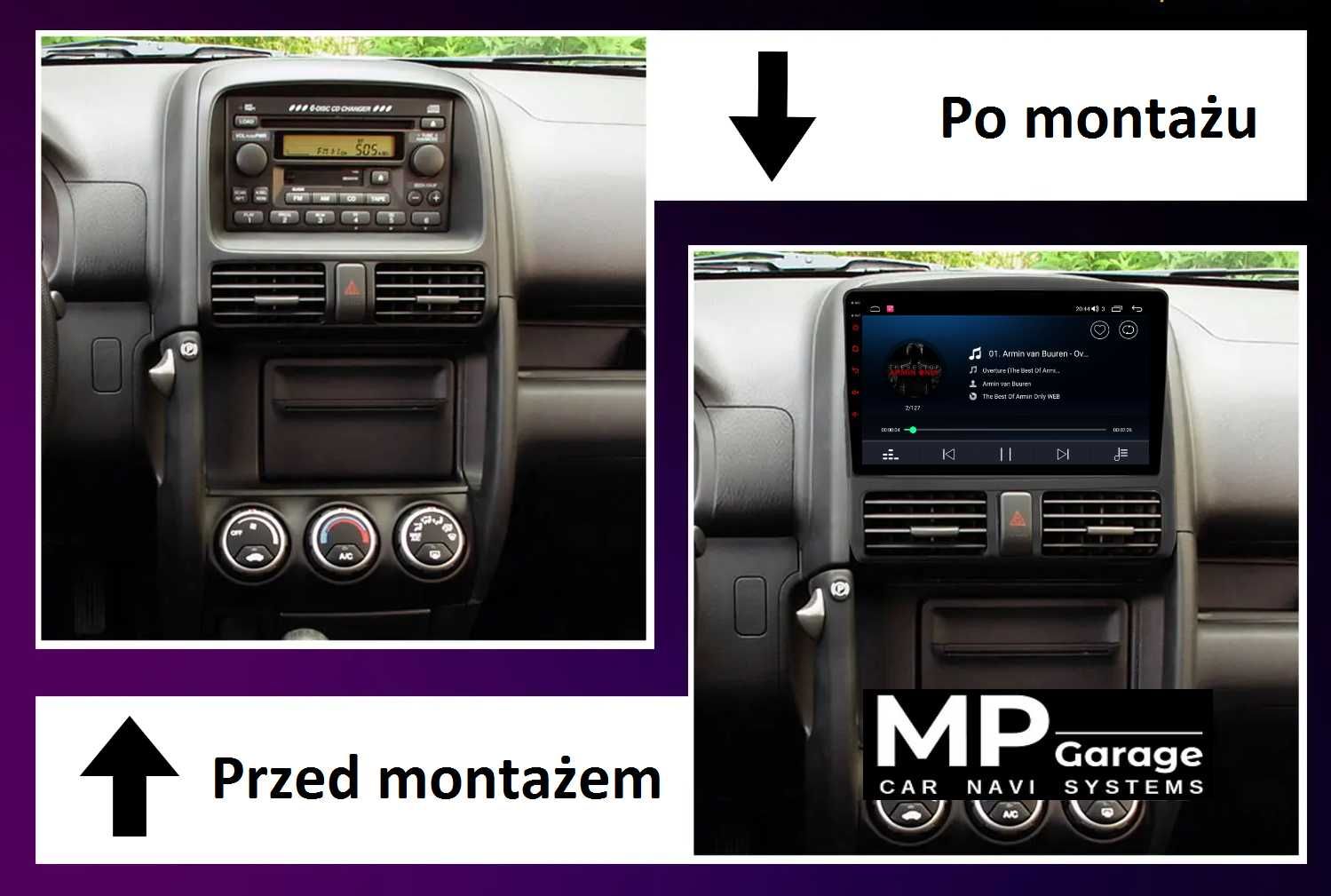 Radio Android Honda CRV 2 Qled CarPlay/AndroidAuto Montaż Gwarancja PL