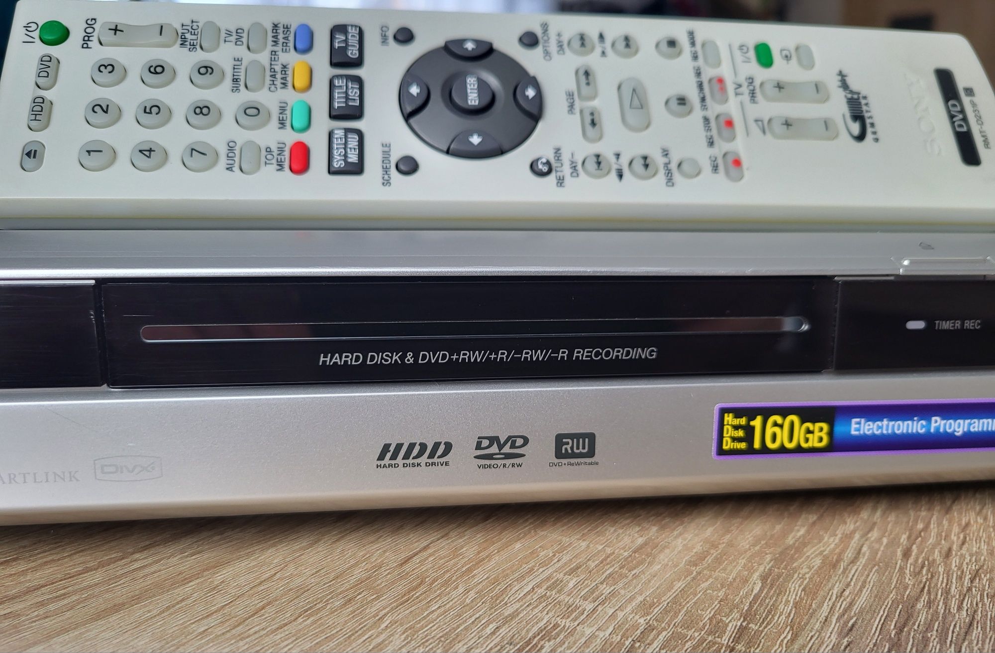Sony RDR-HX725 #Nagrywarka DVD HDD #160GB #DivX #DV-in #SmartLink