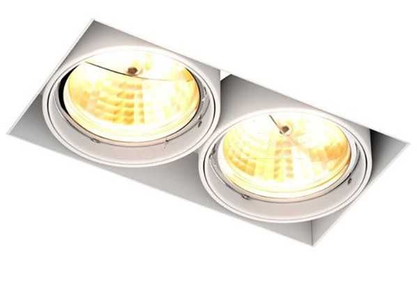 Світильник врізний ZUMA LINE Oneon DL111-2 94364-WH подвійний, 2 лампи