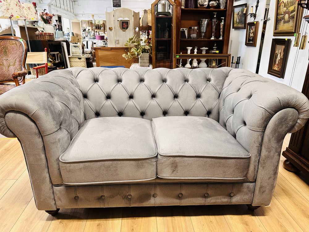 Efektowny komplet chesterfield 3+2 W IDEALNYM STANIE :)