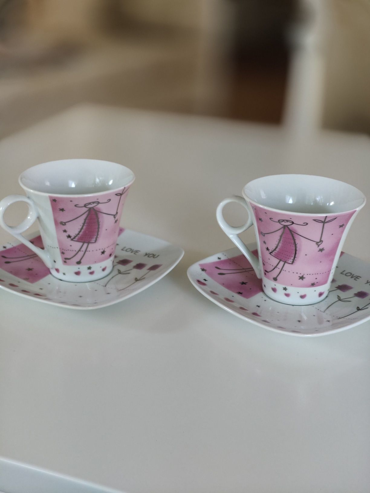 Filiżanki porcelanowe Veroni 2 szt. Nowe