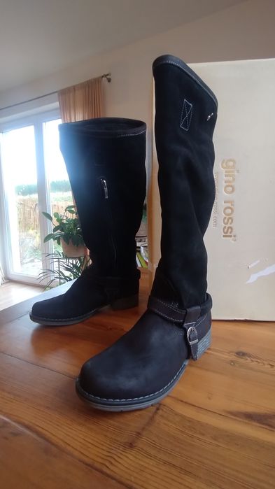 Kozaki Gino Rossi r. 37 nubuk/zamsz ocieplane