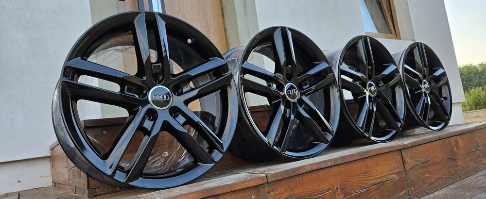 18 5x112 OEM AUDI S-line a4 b8 b9 a5 a6 c7 c8 a7 a8 q3 q5 czarny piano