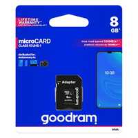 Karta pamięci micro sd GOODRAM - 8GB z adapterem