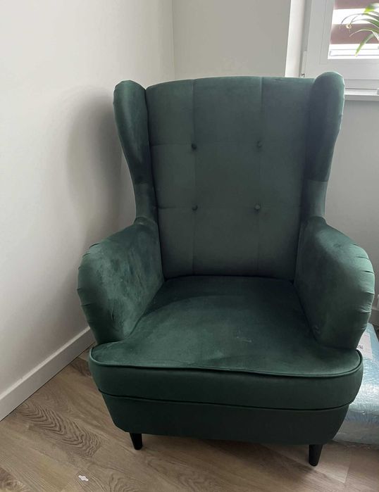 Fotel uszak Oskar butelkowa zieleń