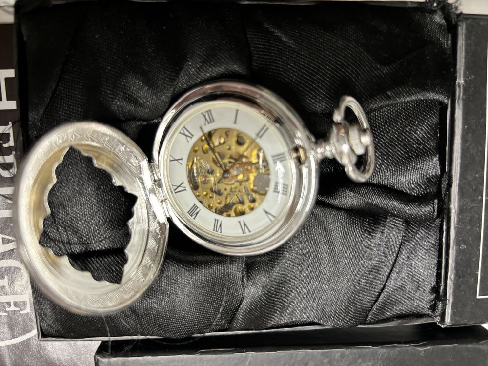 Kieszonkowy zegarek posrebrzany