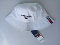 Nowy, 100% oryginalny kapelusz bucket hat Tommy Hilfiger Jeans biały