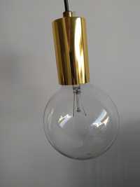 Candeeiro de lâmpada grande dourado
