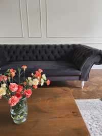 Sofa w stylu chesterfield, pikowana