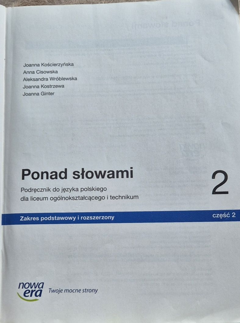 Podręcznik  Ponad słowami 2