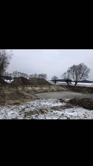 Kopanie stawów odmulanie usługi koparką