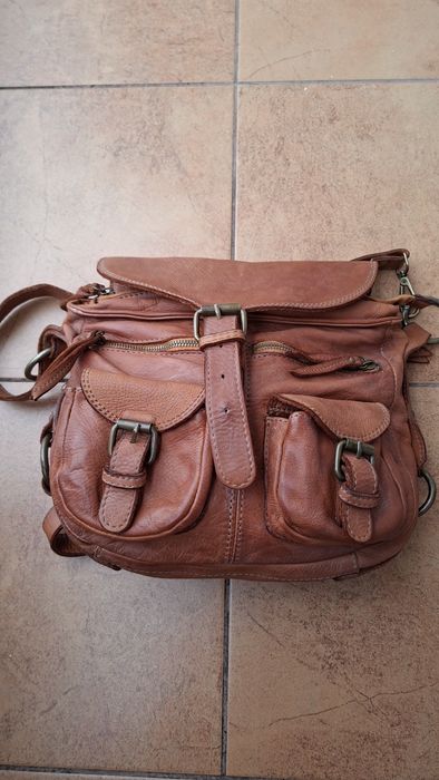 Torba skóra listonoszka włoska