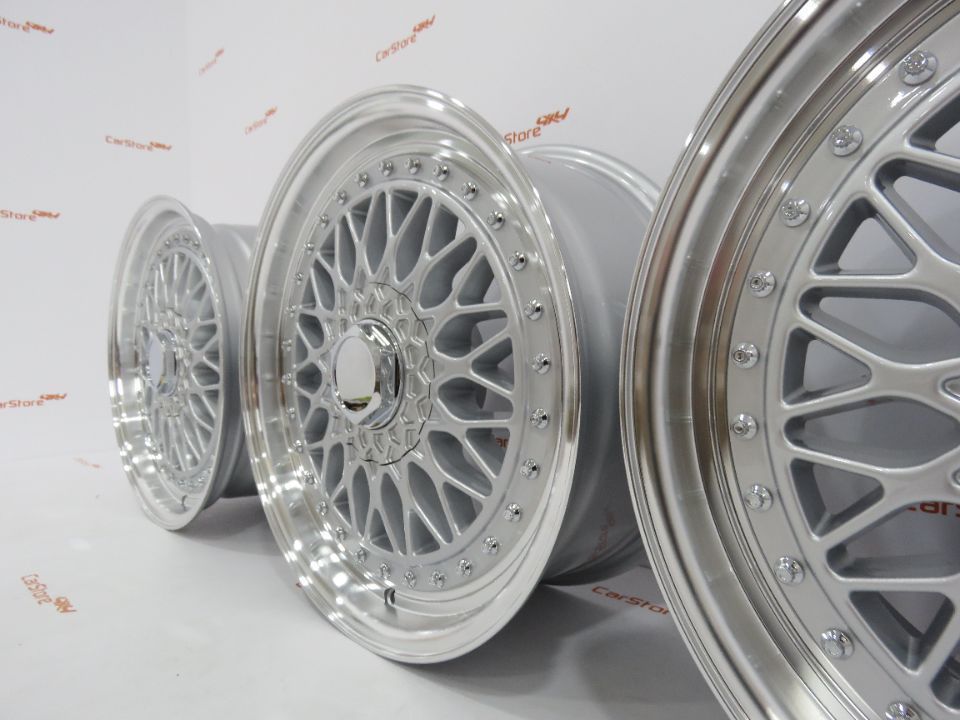 Jante Look BBS RS 17 x 7.5 et20 4x100 + 4x114.3 Silver