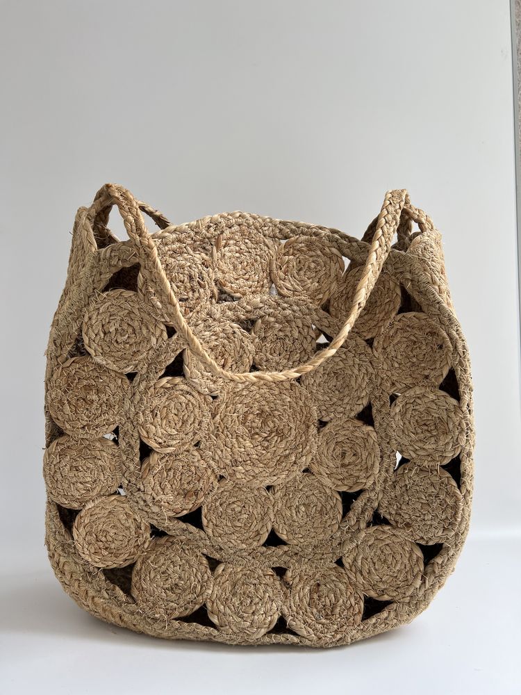 Плетеная соломенная сумка Mango