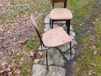 Stare krzesło stołek szkolne prl retro 6 szt stary typ