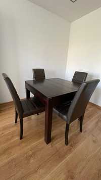 Stół Paged drewniany wysokiej jakości + krzesła