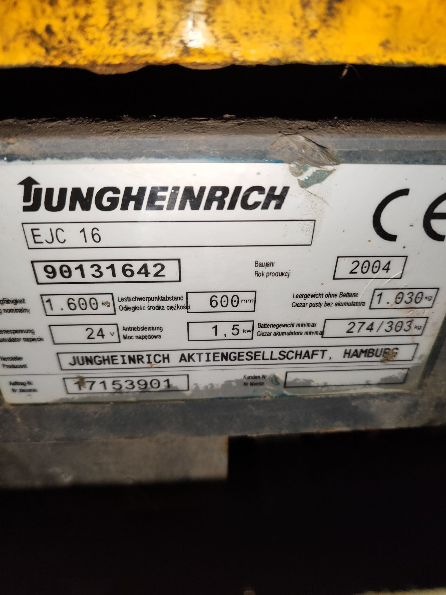 Wózek widłowy elektryczny Jungheinrich Ejc 16h Linde toyota.