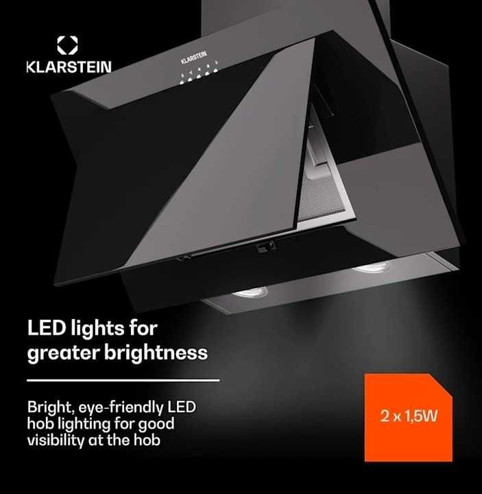 Okap kuchenny kominowy Klarstein przyścienny 60cm 247m³/h LED