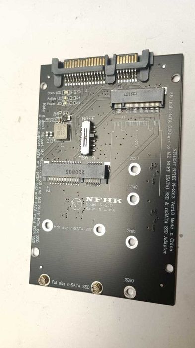 Адаптер переходник M.2 NGFF SATA SSD to SATA тип 2230/2242/2260/2280