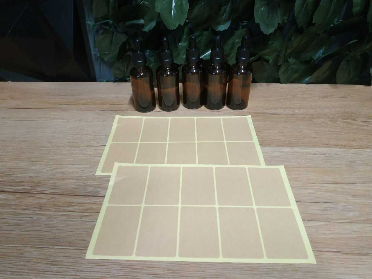 Huifoo 5 szt. 50 ml butelka z pipetą z brązowego szkła #4851