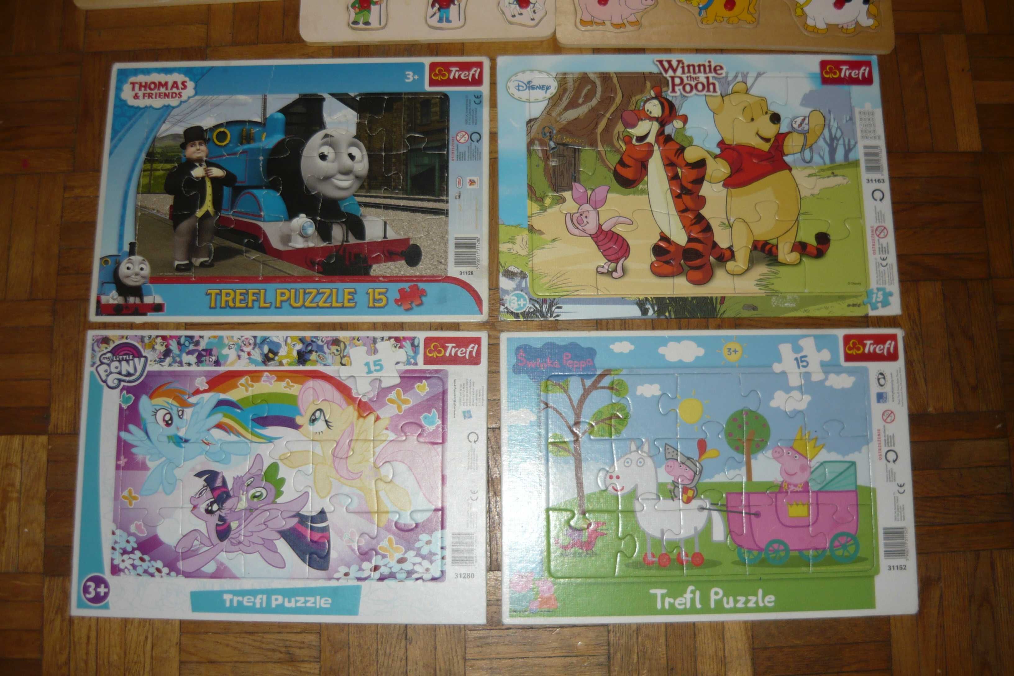 Puzzle Drewniane i Papierowe - Zestaw od najmłodszych lat