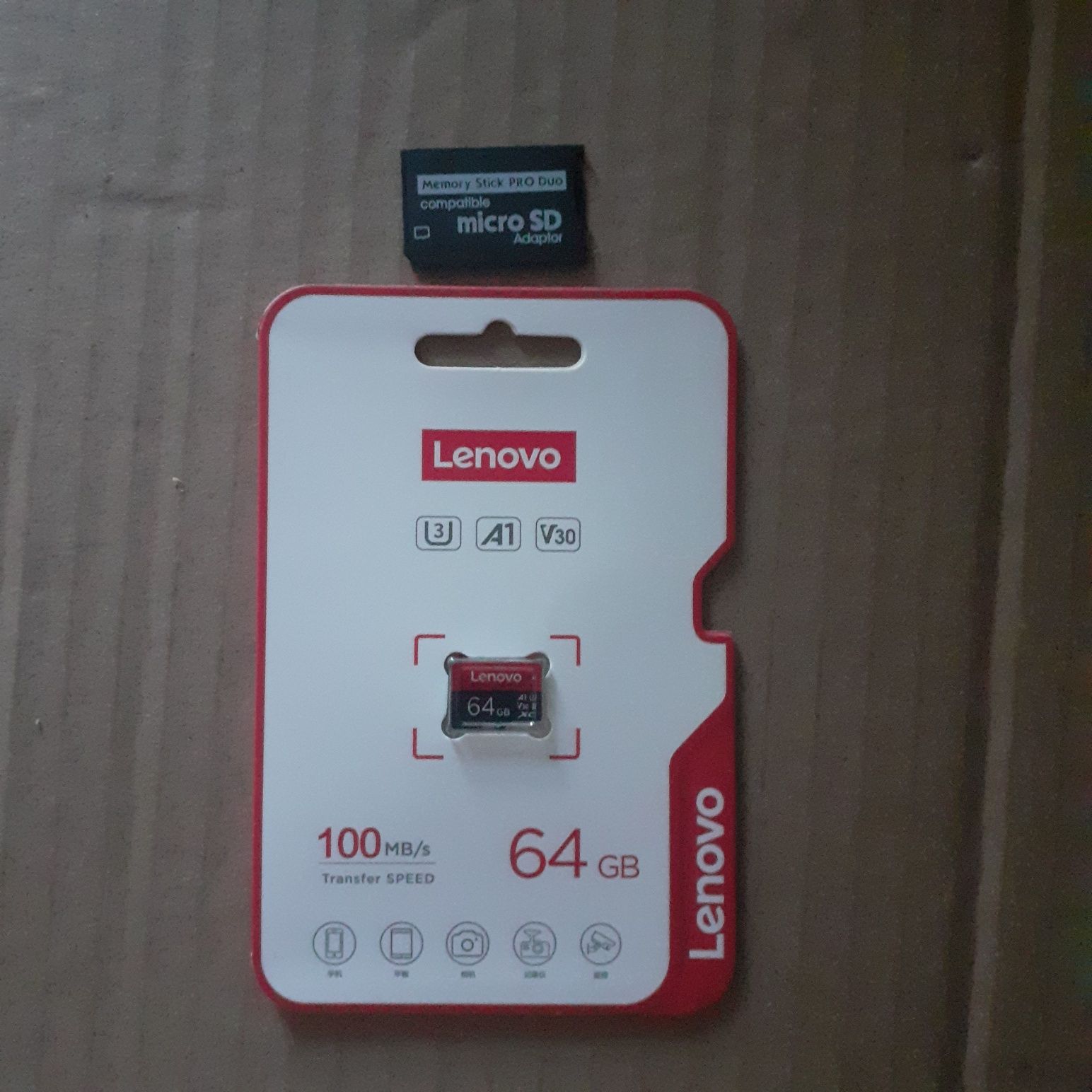 Micro SD 64GB + Adaptador memory stick pro duo