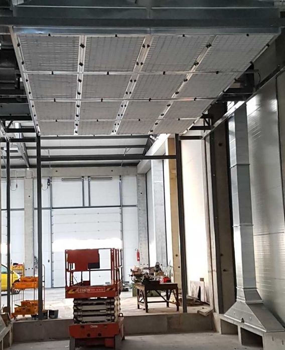 Instalacja nawiewu do ściany lakierniczej, Plenum nawiewne do lakierni