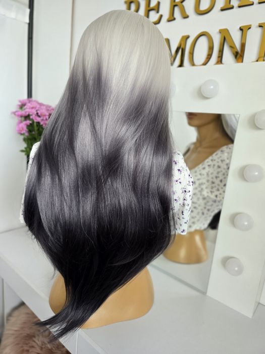 Peruka bież z ciemno szarym dołem