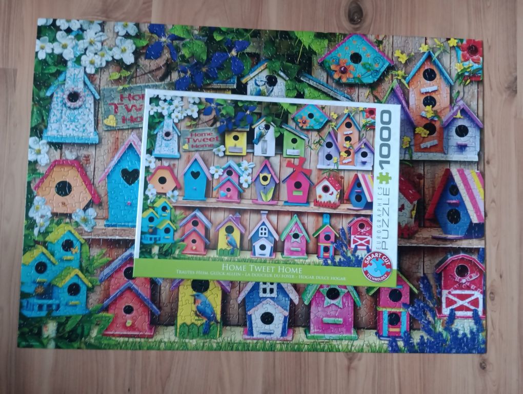 Puzzle 1000 Eurographics jak nowe budki dla ptakoy