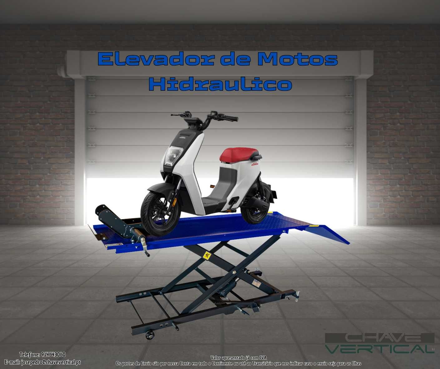 Elevador Motos Hidráulico Cap. 450 Kg    JR19