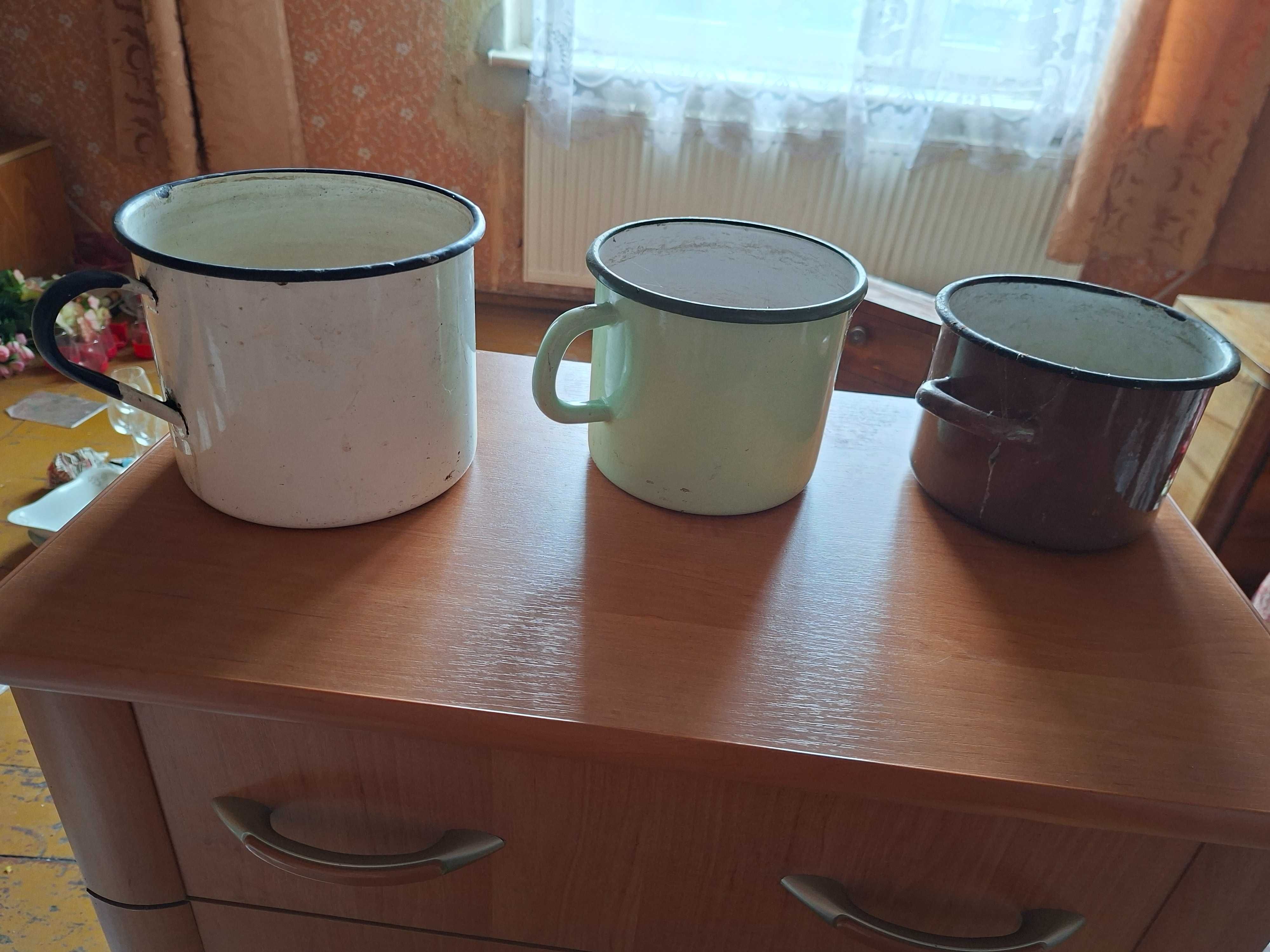 Garnki emaliowane PRL