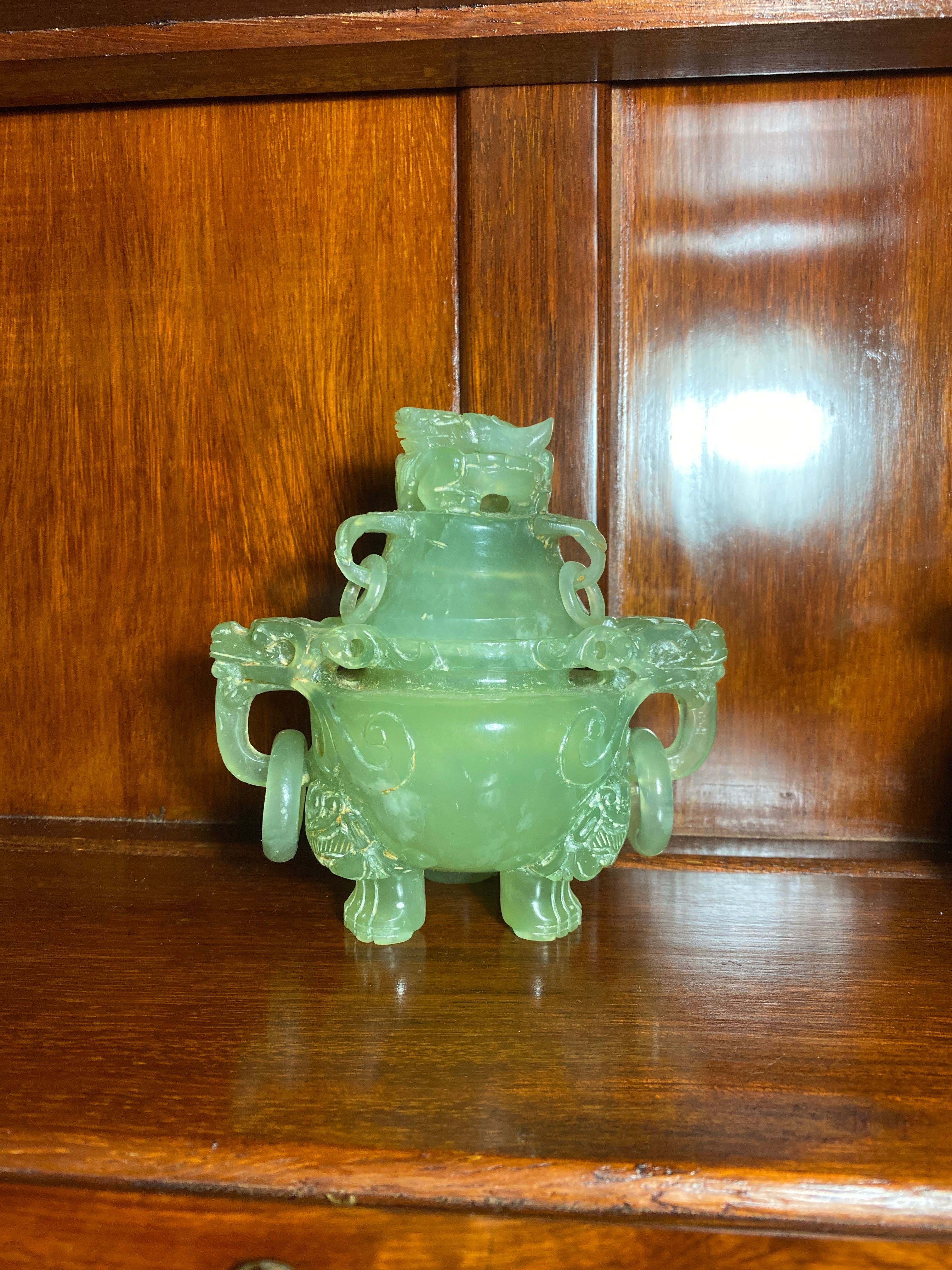 Perfumador Jade Imperial Séc XIX 14 cm