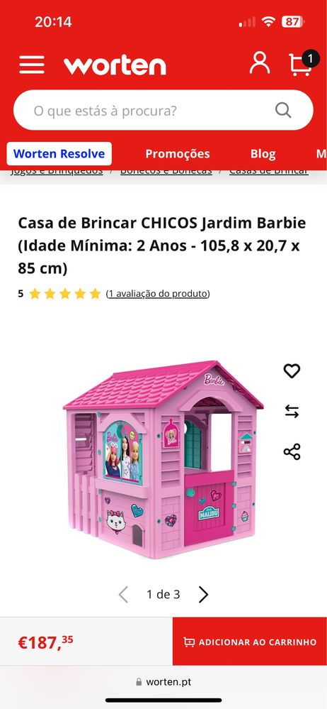 Casa Brincar Barbie