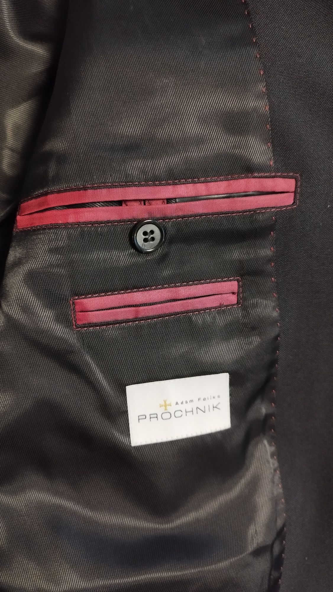 Próchnik czarny męski garnitur stan idealny 2XL