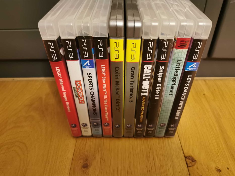 Zestaw Gier na PS3: 10 szt Sniper Shift Monopoly Lego Marvel Star Wars