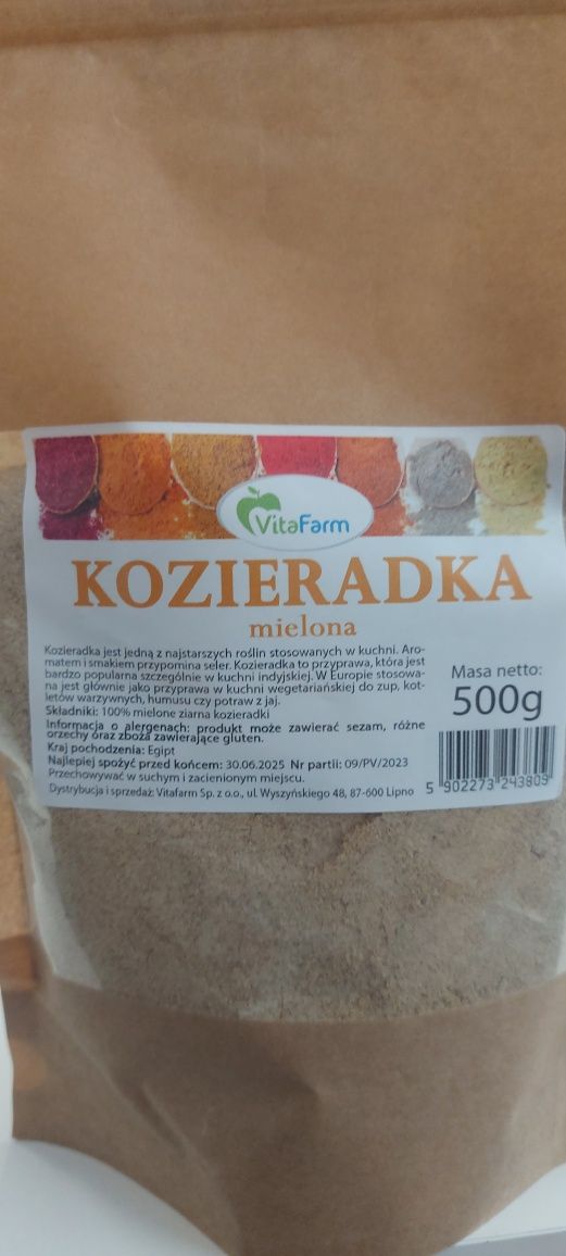 Kozieradka mielona 500g obniza cukier,