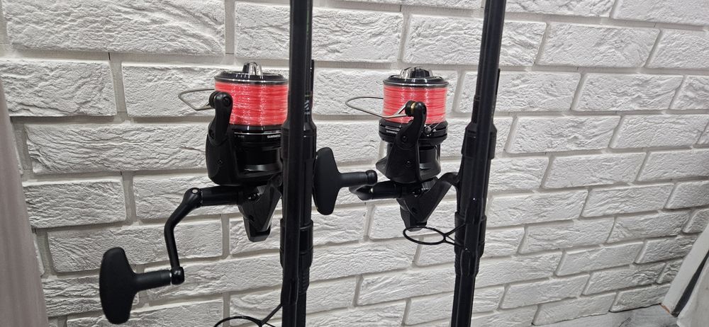 Wędki karpiowe sonik wraz z kołowrotkami shimano ultegra 5500