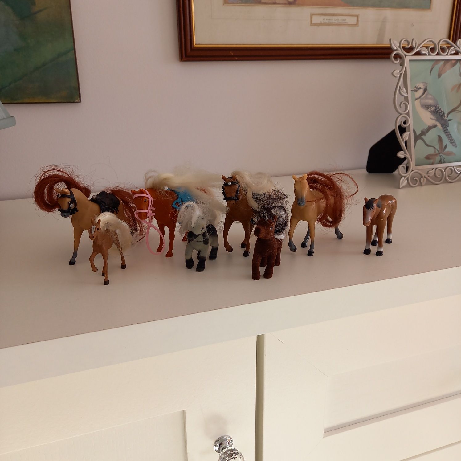Piękne konie gniade dla dzieci zabawki koniki gniade figurki 8 szt.