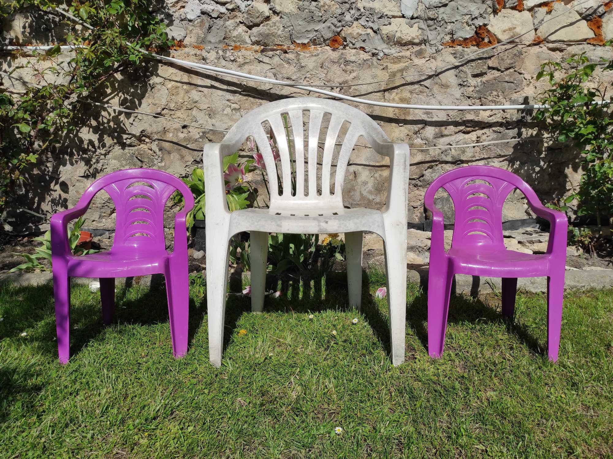 Krzesło ogrodowe dla dzieci, Komplet krzeseł dla dzieci 2 sztuki