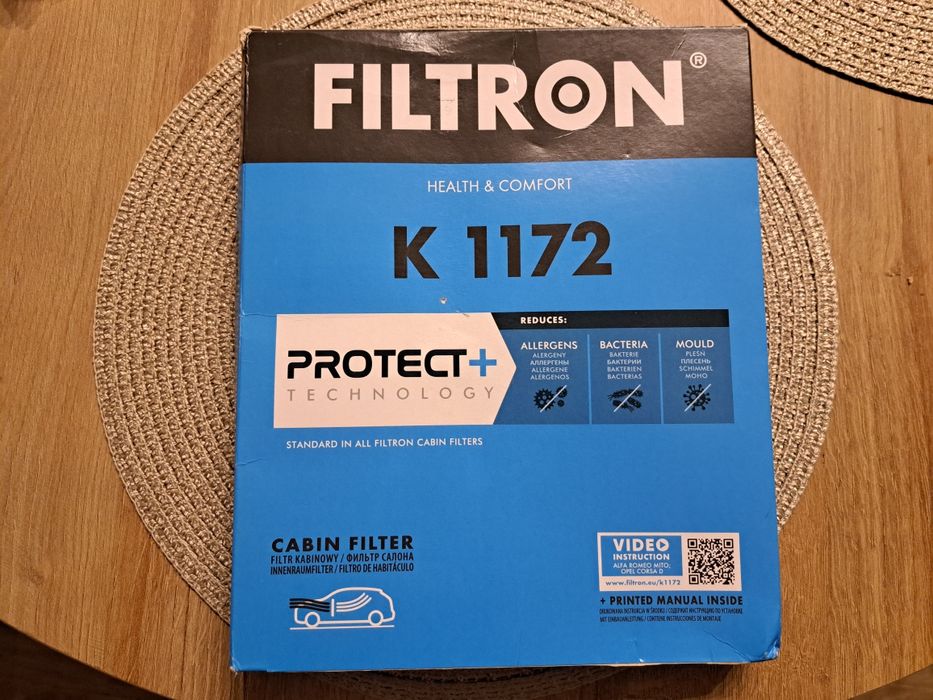 Filtr kabinowy FILTRON K1172 - Fiat Punto 3 Siena, Opel Corsa D