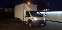 Samochód dostawczy kontener meblowóz.Peugeot Boxer wynajem transport