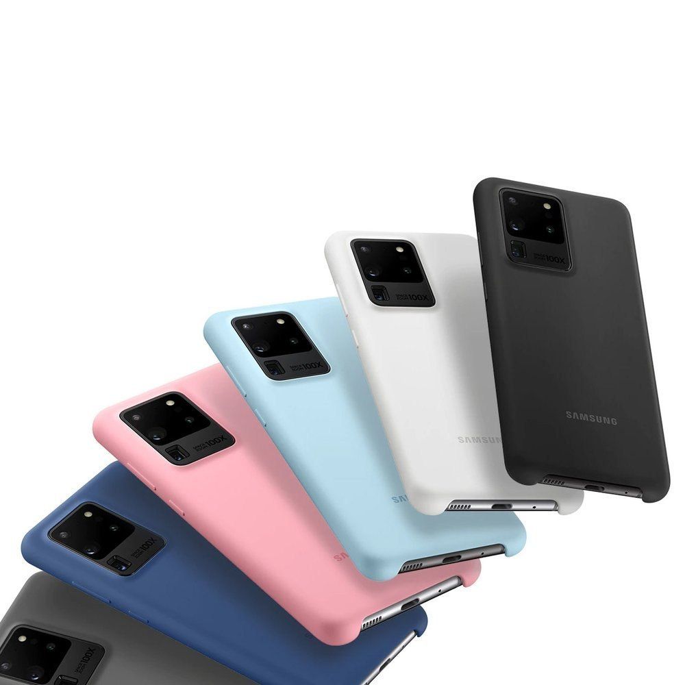 Elastyczne Silikonowe Etui Silicone Case Galaxy S20 Ultra Różowy