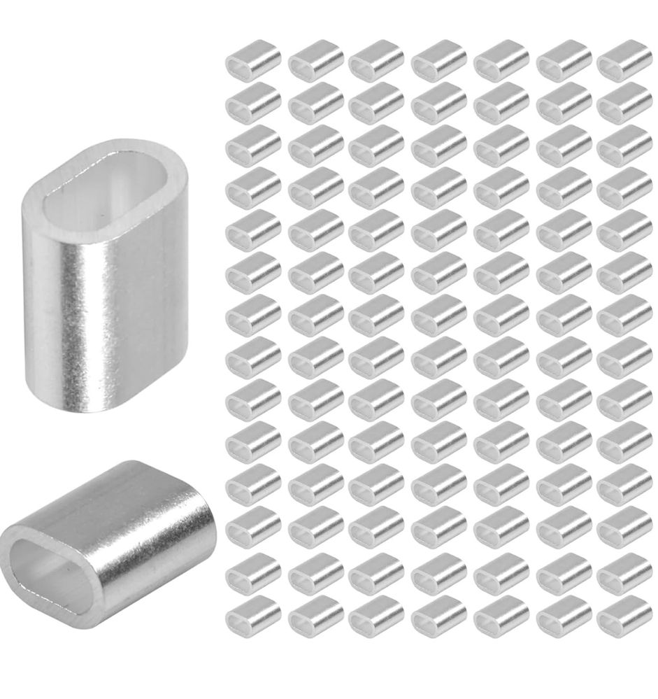 NIYATA 92 sztuki aluminiowych zacisków/owalne zaciski zdławiające