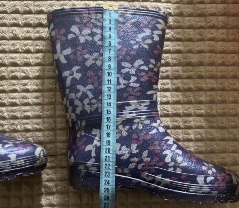 Гумові чоботі жіночі, розмір 37, 24 см по устілці