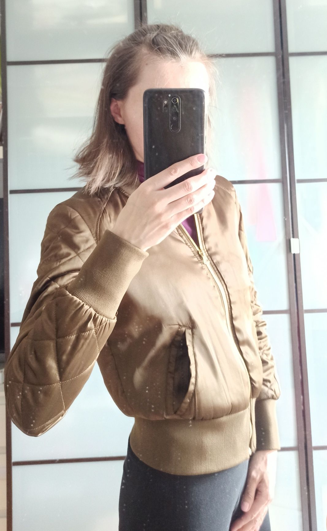Bomberka pikowana w kolorze khaki rozmiar S New Yorker