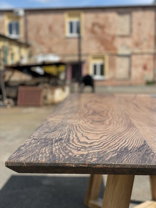 Стіл обідній, кухонний з натурального дерева