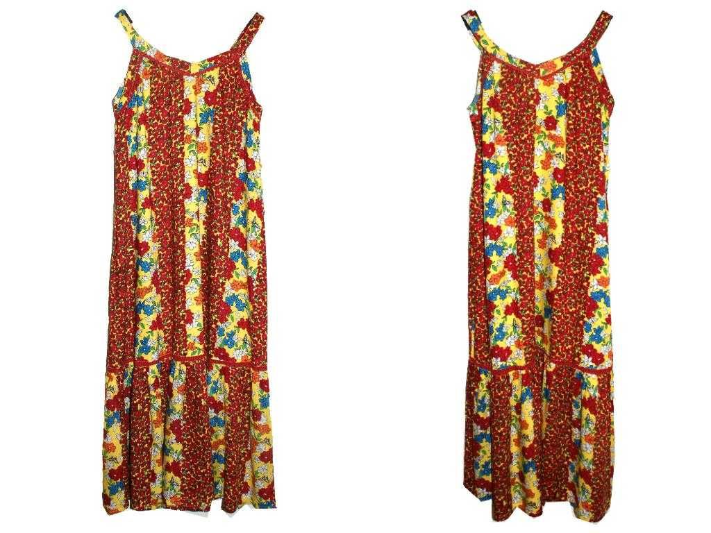 wakacyjna BOHO hippie sukienka flower power XS