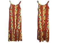 wakacyjna BOHO hippie sukienka flower power XS