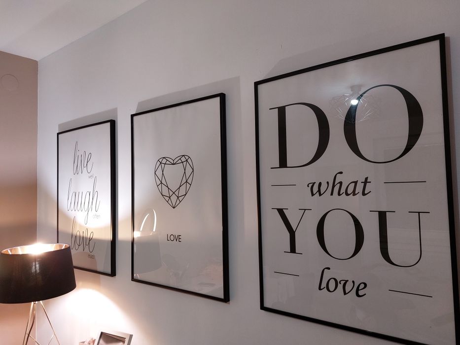 Obrazy duże  cytat  plakat  w ramie x 3 piękne